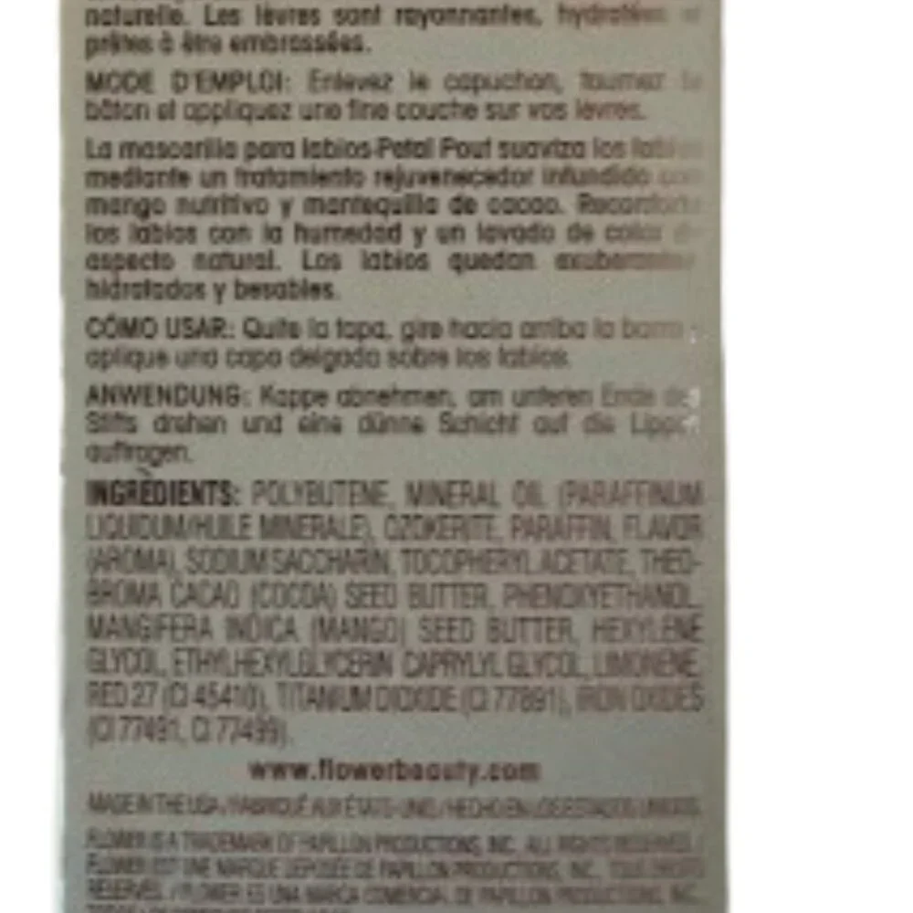 NEW Lot of 2 FLOWER Petal Pout Lip Mask Berry-More LM7 - 0.05 FL OZ